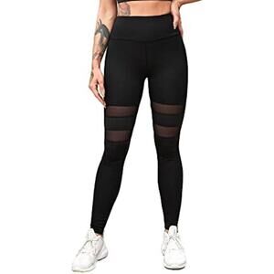 Celebrity Pink Mid Rise Leggings Sz M Black Sheer Inset Edgy Sporty Punk Moto